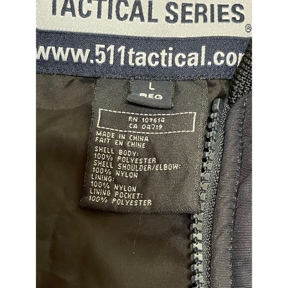 Mens Black 511 Tactical Series Fleece Nylon Full Zip Security Workwear‎ Jacket L - Picture 4 of 10